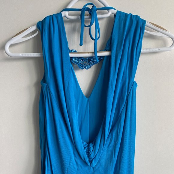 ROBERTO CAVALLI Blue Open-back Dress - Picture 8 of 9